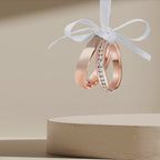 Alliance Or rouge 18K Diamant 0.37 ct, 11 Pierres, w-si
