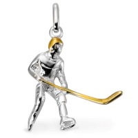 Pendentif Argent Bicolore Hockey sur Glace-113636