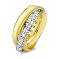 Bague dorée 3 anneaux mobiles-356661