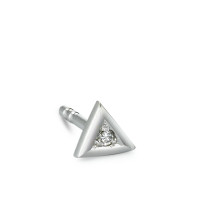 Clous d'oreille à l'unité Platine 950 Diamant 0.007 ct, w-si Ø4 mm-516494