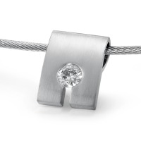 Anhänger 750/18 K Weissgold Diamant 0.25 ct, w-si-520389