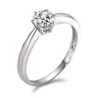 Bague solitaire Or blanc 750/18 ct. Moissanite-530932