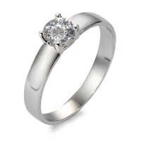 Bague solitaire Or blanc 750/18 ct. Moissanite-532441