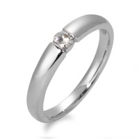 Bague solitaire Or blanc 750/18 ct. Moissanite-532476