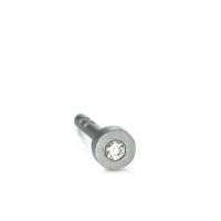Clous d'oreille à l'unité Titane Diamant 0.01 ct Ø3 mm-532795