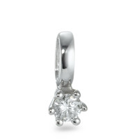 Pendentif Or blanc 750/18 K Diamant 0.10 ct, w-si-546287
