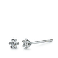 Clous d'oreilles Or blanc 750/18 ct. Diamant 0.15 ct-546290