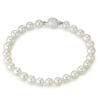 Bracelet Argent Rhodié perle d'eau douce 18 cm-549001