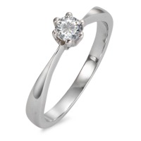 Bague solitaire Or blanc 750/18 ct. Moissanite-552274