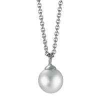 Chaînette avec pendentif Argent Rhodié perle d'eau douce 42 cm-557953