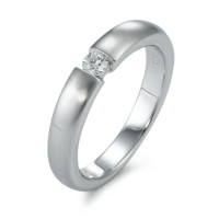 Solitär Ring 750/18 K Weissgold Diamant weiss, 0.10 ct, Brillantschliff, w-si-558219