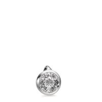 Pendentif Or blanc 750/18 K Diamant blanc, 0.10 ct, brillant, w-si Ø4.5 mm-558248