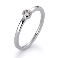 Solitär Ring 750/18 K Weissgold Diamant weiss, 0.05 ct, Brillantschliff, w-si-558264