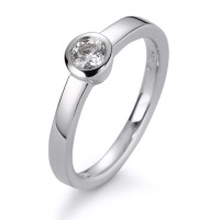Solitär Ring 750/18 K Weissgold Diamant weiss, 0.20 ct, Brillantschliff, w-si-558267