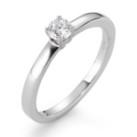 Solitär Ring 750/18 K Weissgold Diamant weiss, 0.20 ct, Brillantschliff, w-si-558294