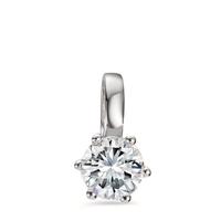 Anhänger 750/18 K Weissgold Diamant weiss, 0.75 ct, Brillantschliff, w-si, IGA-558334