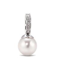Pendentif Or blanc 750/18 ct. Diamant 0.04 ct perle d'eau douce-563329