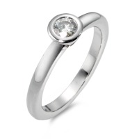 Bague solitaire Or blanc 750/18 ct. Moissanite-563477