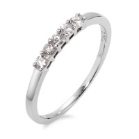 Memory Ring 750/18 K Weissgold Diamant 0.20 ct, 5 Steine, w-si-563572