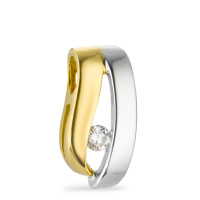 Pendentif Or blanc 750/18 K, Or jaune 750/18 K Diamant 0.08 ct, w-si-563757