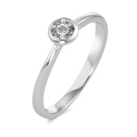 Solitär Ring 750/18 K Weissgold Diamant weiss, 0.20 ct, Brillantschliff, w-si-566130
