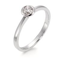 Solitär Ring 750/18 K Weissgold Diamant weiss, 0.25 ct, Brillantschliff, w-si-566131