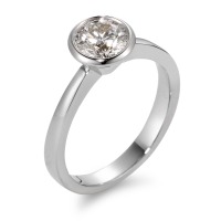 Solitär Ring 750/18 K Weissgold Diamant weiss, 0.50 ct, Brillantschliff, si, IGI Ø6.5 mm-566133