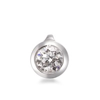 Pendentif Or blanc 750/18 K Diamant blanc, 0.10 ct, brillant, w-si Ø4.5 mm-566136