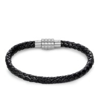 Bracelet Cuir, Acier inoxydable 21.5 cm Ø6 mm-569824