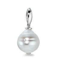 Pendentif Or blanc 750/18 K perle de Tahiti-569836