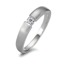 Solitär Ring Silber Zirkonia rhodiniert-570113