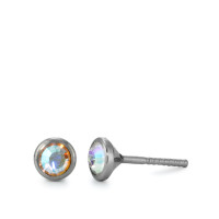 Clous d'oreilles Titane Cristal de Swarovski Ø5 mm-570546