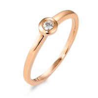 Solitär Ring 585/14 K Rosegold Diamant 0.05 ct, w-si-570588