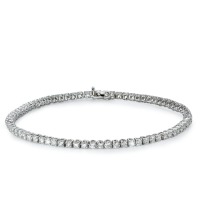 Bracelet Or blanc 750/18 K Diamant 2.05 ct, 75 Pierres, w-si 18 cm-570635