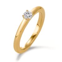 Solitär Ring 750/18 K Gelbgold Diamant 0.20 ct, w-si-570845