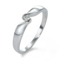 Solitär Ring 750/18 K Weissgold Diamant 0.05 ct, w-si-570858