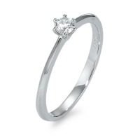 Solitär Ring 750/18 K Weissgold Diamant 0.15 ct, w-si-570878
