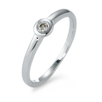 Solitär Ring 585/14 K Weissgold Diamant 0.05 ct, w-si-571487