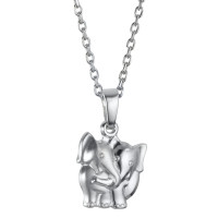 Chaînette avec pendentif Argent Rhodié Éléphant 36-38 cm-572735