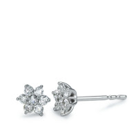 Clous d'oreilles Or blanc 750/18 K Diamant 0.24 ct, 14 Pierres, brillant, w-si Ø5 mm-573397