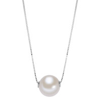 Collier Or blanc 750/18 K perle d'eau douce 40 cm-577491