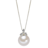 Collier Or blanc 750/18 K perle d'eau douce 42 cm-577503