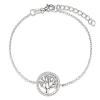Bracelet Argent Rhodié arbre de la vie 16-19 cm Ø14 mm-580809
