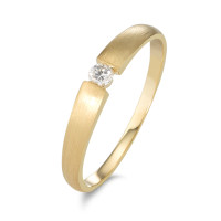 Solitär Ring 750/18 K Gelbgold Diamant 0.06 ct, w-si-584208