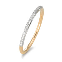 Memory Ring 750/18 K Gelbgold Diamant 0.08 ct, 16 Steine, w-si-584215