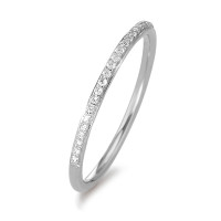 Memory Ring 750/18 K Weissgold Diamant 0.08 ct, 16 Steine, w-si-584216