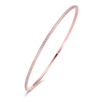 Bracelet rigide Acier inoxydable Zircone rosé PVD Ø65 mm-586153