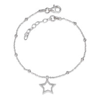 Bracelet Argent Rhodié Étoile 16.5-19 cm-586565