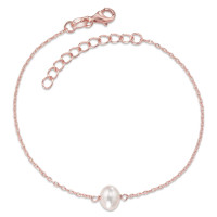 Bracelet Argent rosé Plaqué or perle d'eau douce 16-19 cm-588337