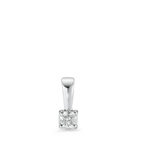 Pendentif Or blanc 750/18 K Diamant 0.10 ct Ø3 mm-588777